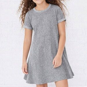 Live & Tell Youth Girls' Harborside Melange French Terry Twirl Dress M